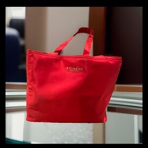 Coach Vibrant Red Polyester Tote Fragrance Promo Gift Perfume Bag